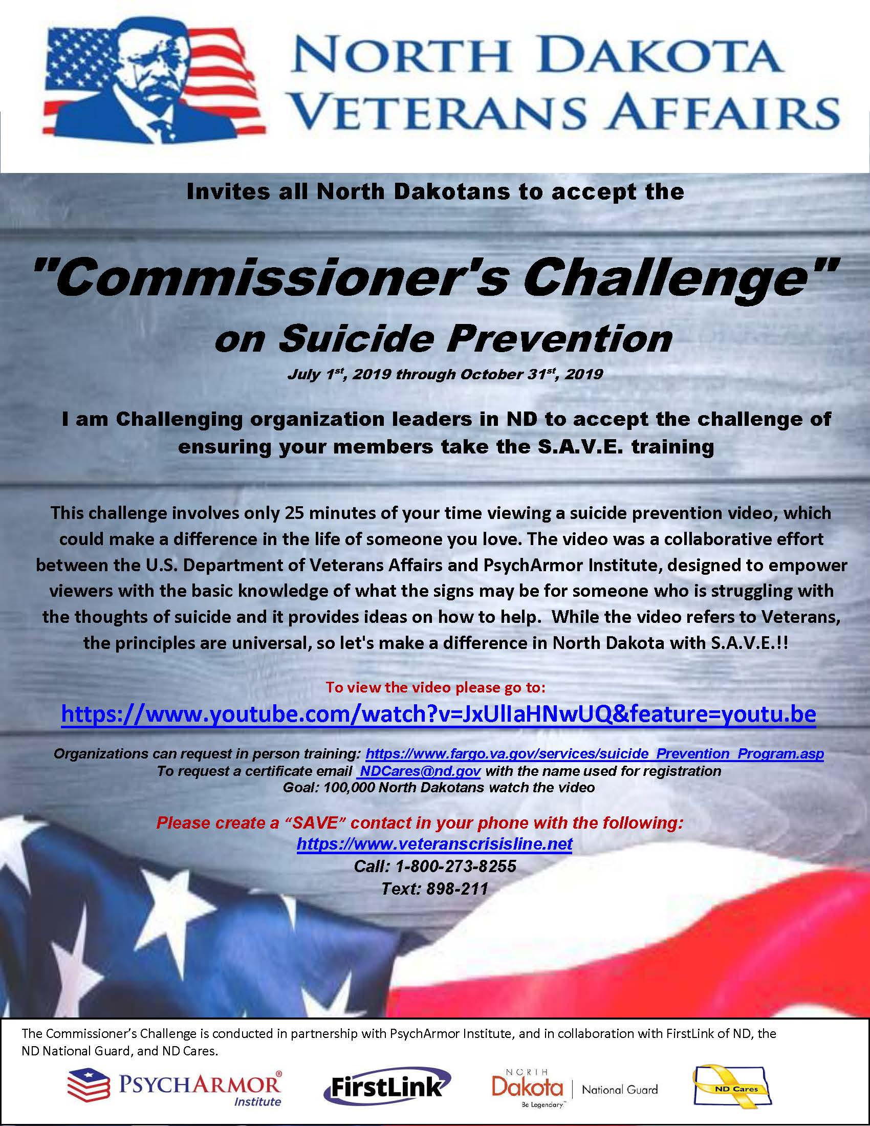 ND DVA Commissioner's Challenge